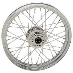 Biker's Choice 40 Spoke Chrome Front Wheel Non ABS 19" X 2.5"