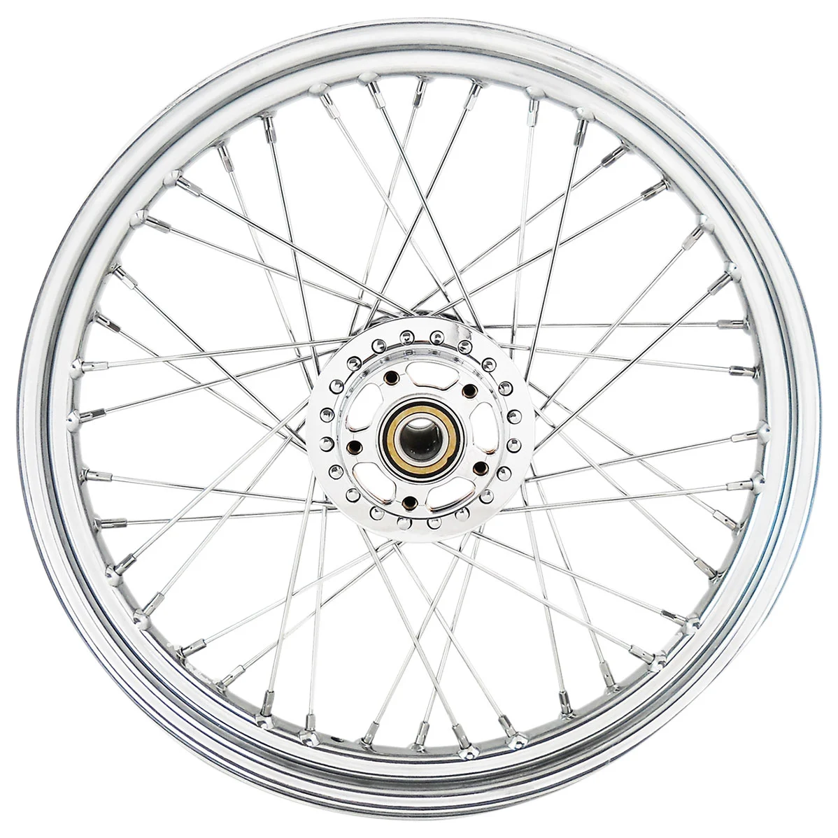 Biker's Choice 40 Spoke Chrome Front Wheel With ABS 19" X 2.5"