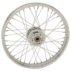 Biker's Choice 40 Spoke Chrome Front Wheel With ABS 21" X 2.15"