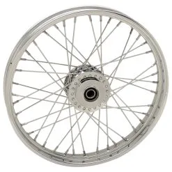 Biker's Choice 40 Spoke Chrome Front Wheel With ABS 21" X 2.15"