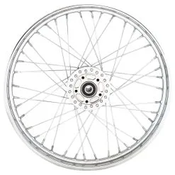 Biker's Choice 40 Spoke Chrome Front Wheel 21" X 2.15"