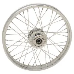 Biker's Choice 40 Spoke Chrome Front Wheel Non ABS 21" X 2.15"