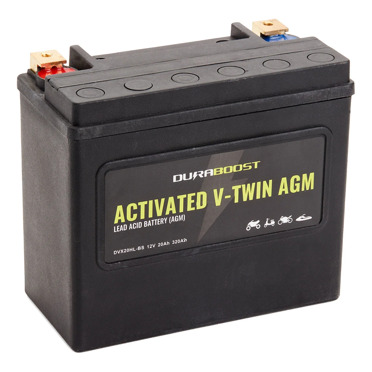 Duraboost DVX20HL-BS V-Twin Activated AGM Battery