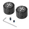 Figurati Designs Front Axle Nut Covers Black Cross