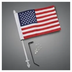 Show Chrome Accessories 12″ Acorn Top Pole With Flag