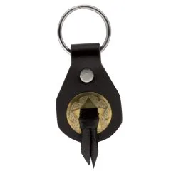 Eagle Leather Gold Concho Key Fob