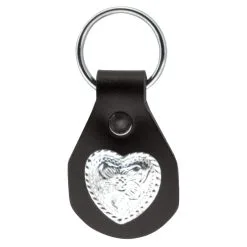 Eagle Leather Heart Concho Key Fob