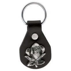 Eagle Leather Rose Concho Key Fob