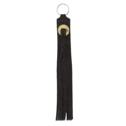 Eagle Leather Knotted Concho Fringed Key Whip