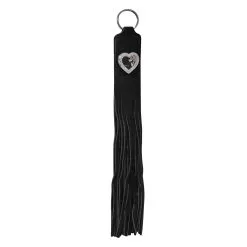 Eagle Leather Heart & Rose Concho Fringed Key Whip