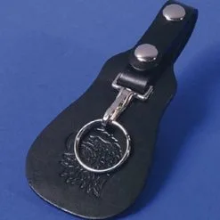 Eagle Leather Black Embossed Eagle Key Paddle