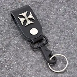Eagle Leather Maltese Cross Collection Belt Key Chain
