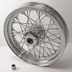 V-Twin Manufacturing 40 Spoke Chrome Front Wheel, 16" X 3.00"