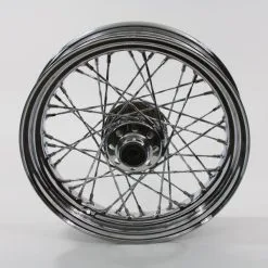 V-Twin Manufacturing Twisted Spoke Chrome Front Wheel, 16" X 3.00"