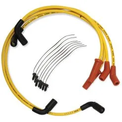 ACCEL Yellow S/S 8mm Spiral Core Wire Set