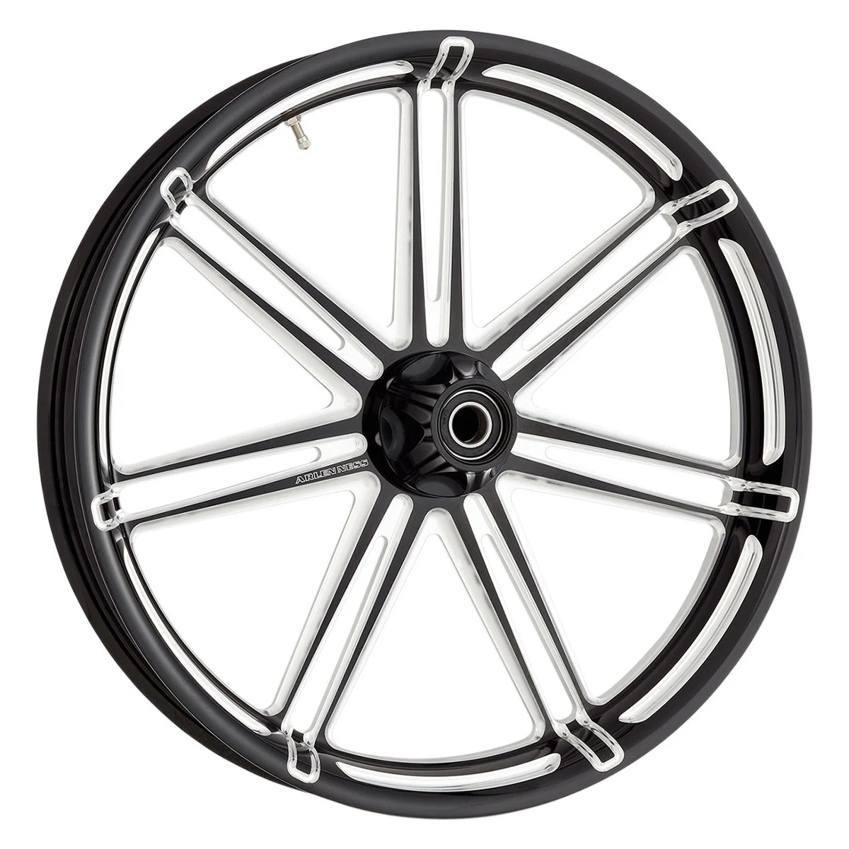 Arlen Ness 7-Valve Black Front Wheel, 18" X 3.5" ABS