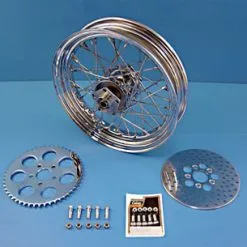 V-Twin Manufacturing Chrome Wheel And Brake Assembly