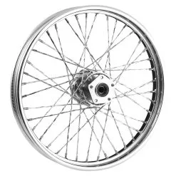 V-Twin Manufacturing Twisted Spoke Chrome Front Wheel, 21" X 2.15"