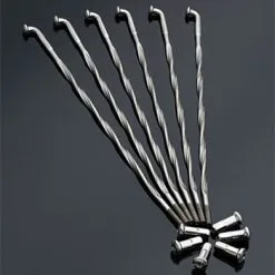 J&P Cycles Twisted Chrome Spokes For 16" Wheel