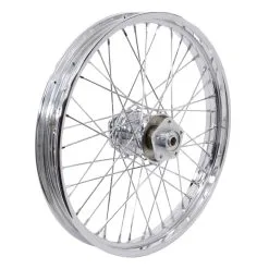 V-Twin Manufacturing 40 Spoke Chrome Front Wheel, 19" X 2.5" Dual-disc