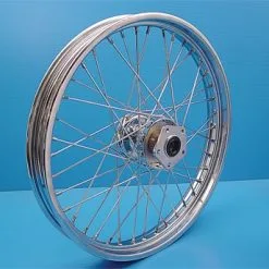 V-Twin Manufacturing 40 Spoke Chrome Front Wheel, 21" X 2.15"