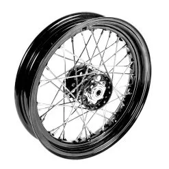 V-Twin Manufacturing Replica Black Front/Rear Wheel, 16" X 3.00"