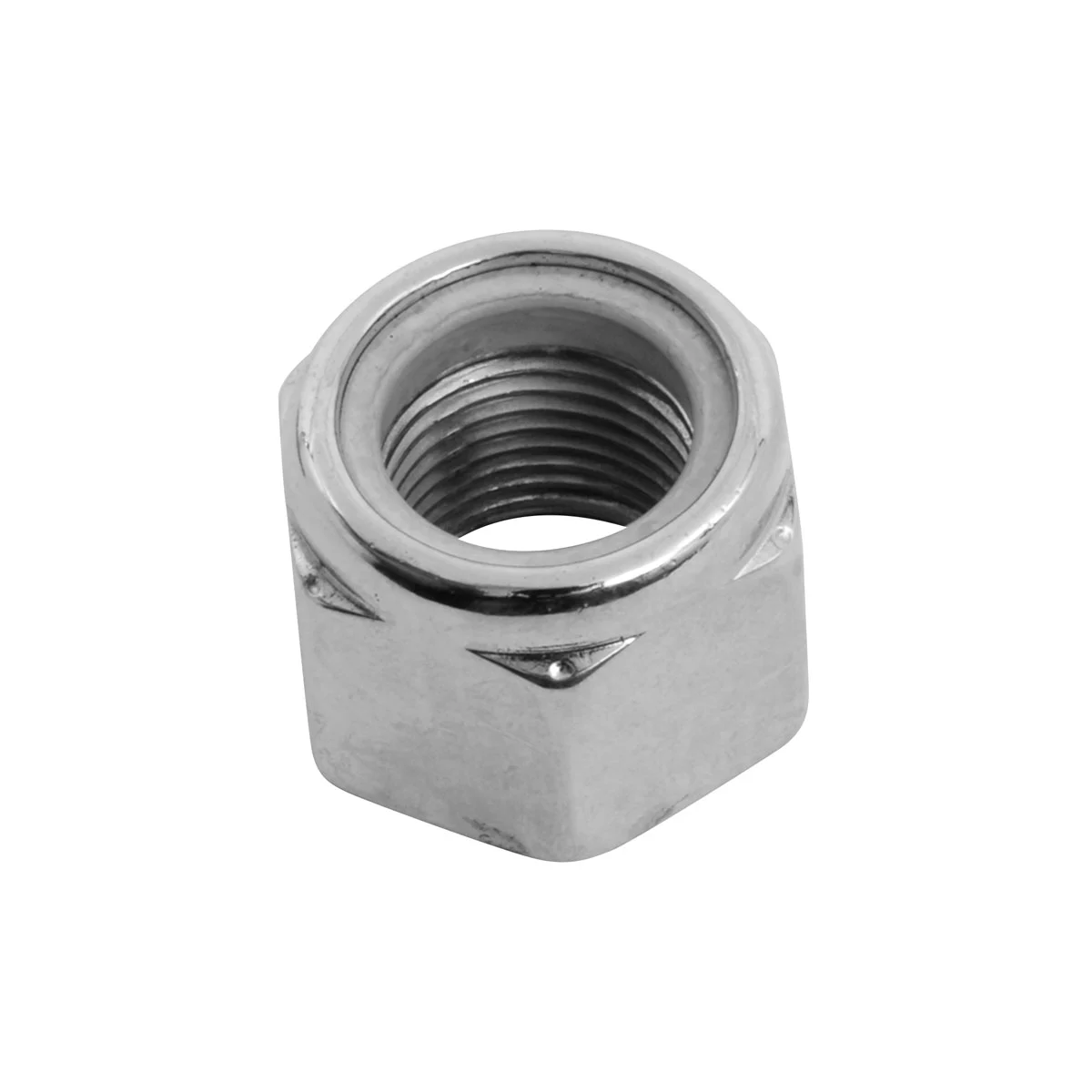 V-Twin Manufacturing Rear Axle Chrome Nyloc Nut