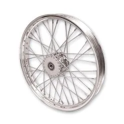 V-Twin Manufacturing 40 Spoke Spool Chrome Front Wheel, 21" X 2.15"