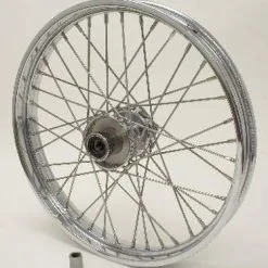 V-Twin Manufacturing Replica 40 Spoke Chrome Front Wheel, 21" X 2.15"