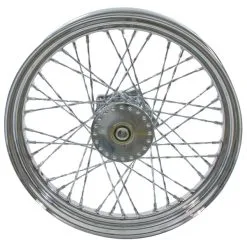 V-Twin Manufacturing Twisted Spoke Chrome Front Wheel, 16" X 4.00"