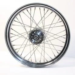 V-Twin Manufacturing Replica 40 Spoke Chrome Star Hub Front Wheel, 19" X 2.15"