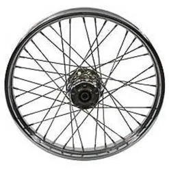 V-Twin Manufacturing Replica 40 Spoke Chrome Front Wheel, 21" X 2.15"
