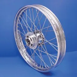 V-Twin Manufacturing Replica 40 Spoke Chrome Front Wheel, 21" X 2.15"