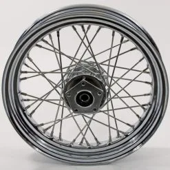 V-Twin Manufacturing 40 Spoke Chrome Front Wheel, 16" X 3.00"
