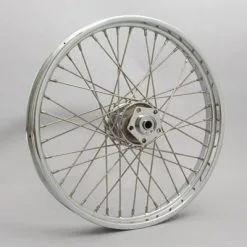 V-Twin Manufacturing Replica 40 Spoke Chrome Front Wheel, 21" X 1.85"