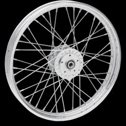 V-Twin Manufacturing 40 Spoke Laced Chrome Front Wheel, 21" X 2.15"