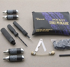 Stop & Go Pocket Tire Plugger Tubeless Kit Plus CO2 Inflation