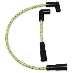 Sumax Yellow And Black With Black Tracer Braided Cloth Spark Plug Wire Set