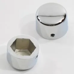 Milwaukee Twins Chrome Front Axle Cap Kit