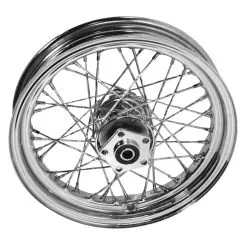 V-Twin Manufacturing 40 Twirled Spoke Chrome Rear Wheel, 16" X 3.00"