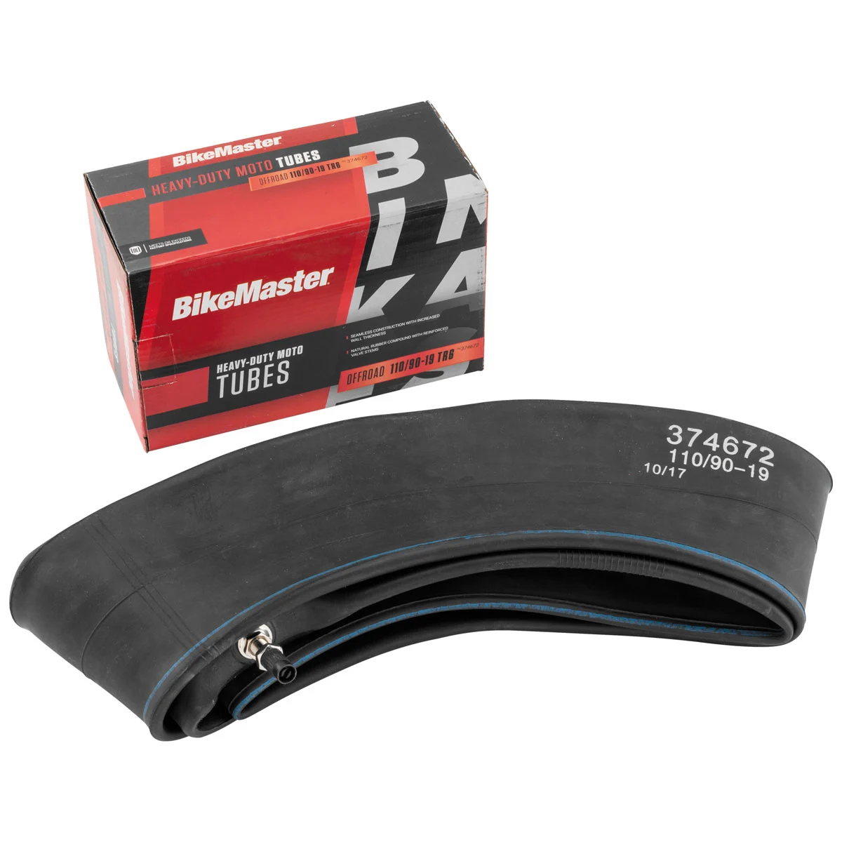 BikeMaster 110/90-19 Heavy Duty TR-6 Straight Metal Stem Tube