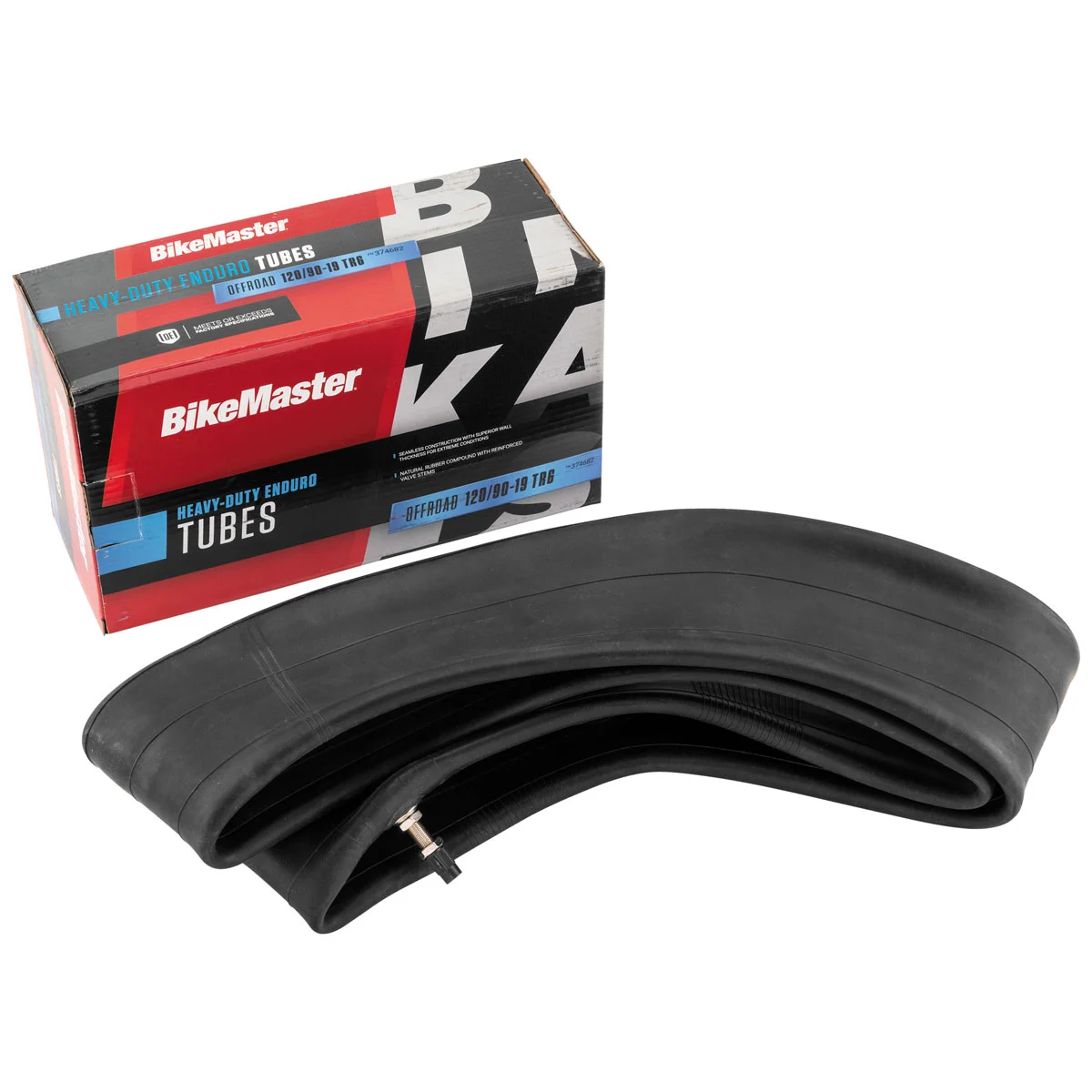 BikeMaster 120/90-19 Heavy Duty TR-6 Straight Metal Stem Tube