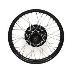 V-Twin Manufacturing Replica 45 Spoke Black/Stainless Front Wheel
