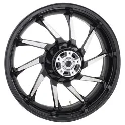 Coastal Moto Hurricane Black Rear Wheel, 18" X 5.5" Non-ABS