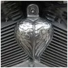 Chrome Dome Aged Angel Wing Heart Horn Cover