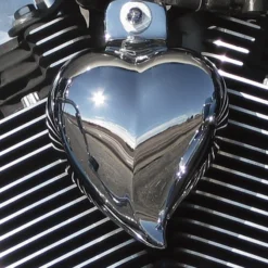 Chrome Dome Chrome Heart Horn Cover