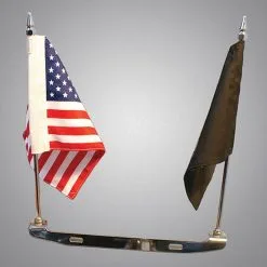 Rivco License Plate Mount Double Flag Holder