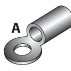 V-Twin Manufacturing Ring Terminal, #10 Eye, 14-16 Gauge