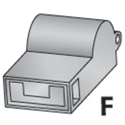 V-Twin Manufacturing Flag-Type Terminal, Female Spade Insulator