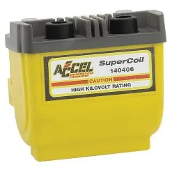 ACCEL Yellow Dual Fire Super Coil For Points/Prestolite Ignition